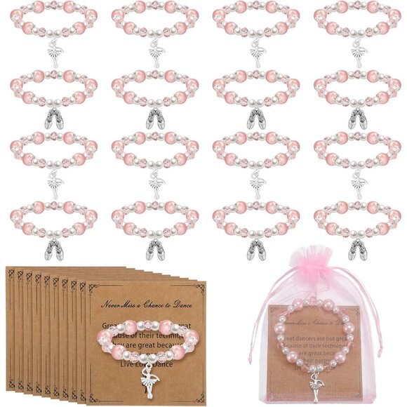 Sparkle Pink Dance Bracelets Gift Set – 16 Lovely Bracelets for Every Occasion - Picture 1 of 6